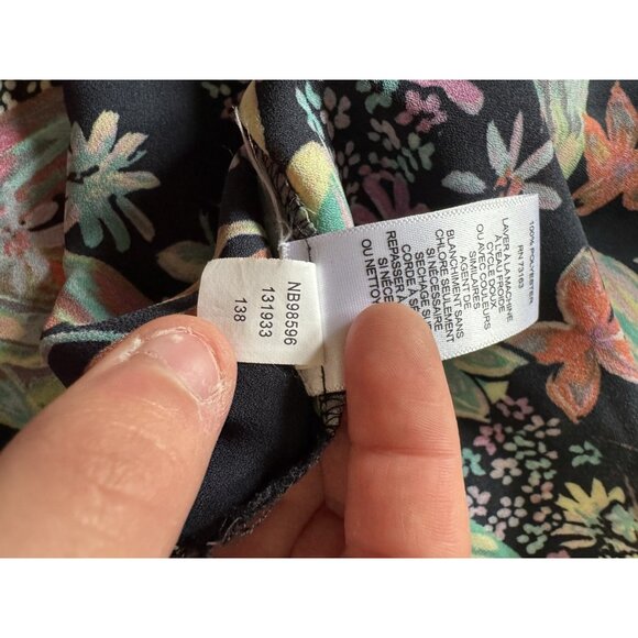 Spense Floral Short Sleeve Women Blouse Size Medium Polyester Hawaiian Tropical - Picture 8 of 9
